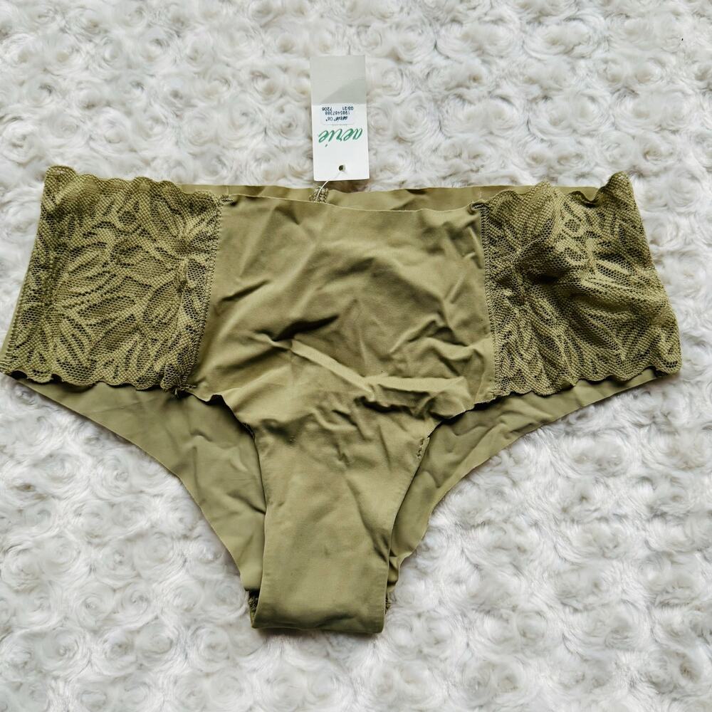 aerie celery green Cheeky Coquine Lace Underwear Panties Undies Sz Small NEW